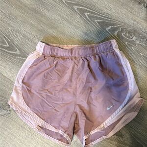Nike Pink Athletic Shorts with Curved Hems